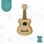 Guitar cookie cutter with png images for edible ink printers including Eddie