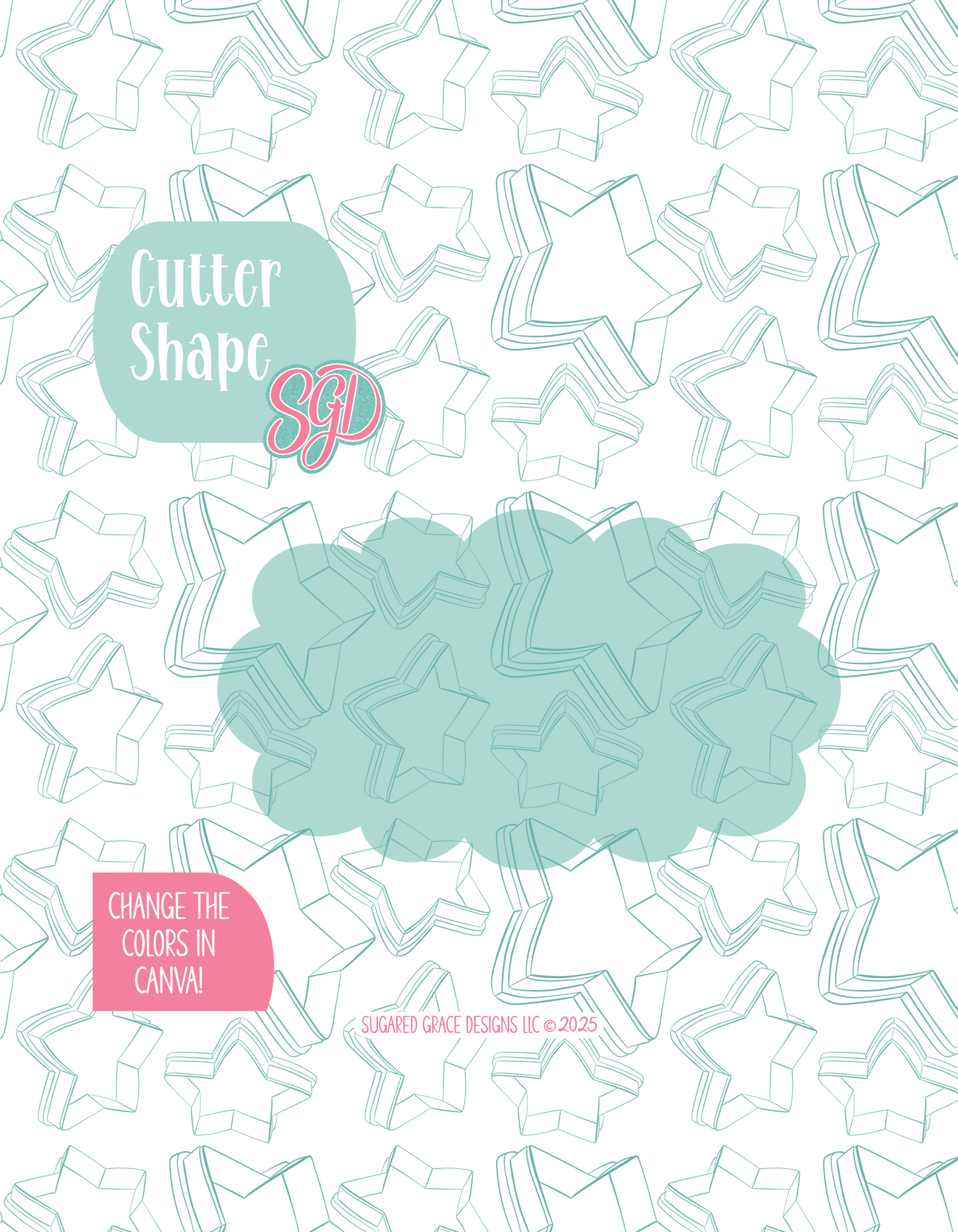 The Hailey Plaque Cookie Cutter STL File with PNG Images to Match - For 3D Printing and Edible Ink Printers