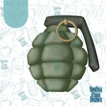 Army Military Hand Grenade Cookie Cutter STL Files for 3D Printing With Matching Printable PNG Images for Edible Ink Printers Including Eddie