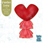 Heart Balloon with Tassels Practice Cookie For Perfecting Sugar Cookie Decorating Skills