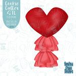 Heart Balloon with Tassels Cookie Cutter with Matching PNG Images for Edible Ink Printers Including Eddie