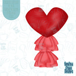 Heart Balloon with Tassels Cookie Cutter with Matching PNG Images for Edible Ink Printers Including Eddie