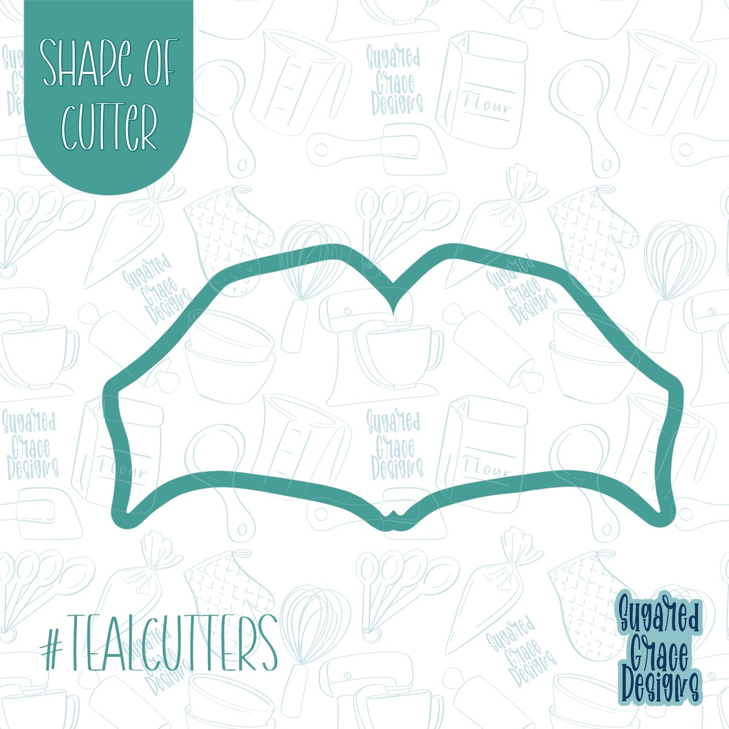 Heart Hands cookie cutter with png images for edible ink printers including Eddie