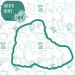 Hiking Shoe Cookie Cutter with PNG Images to Match - Hand Drawn Graphics for Edible Ink Printers