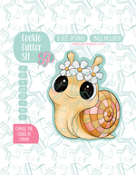 Hippie Snail Cookie Cutter STL and PNG set