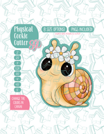 Hippie Snail Cookie Cutter with matching PNG