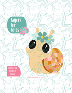 Hippie Snail Cookie Cutter with matching PNG