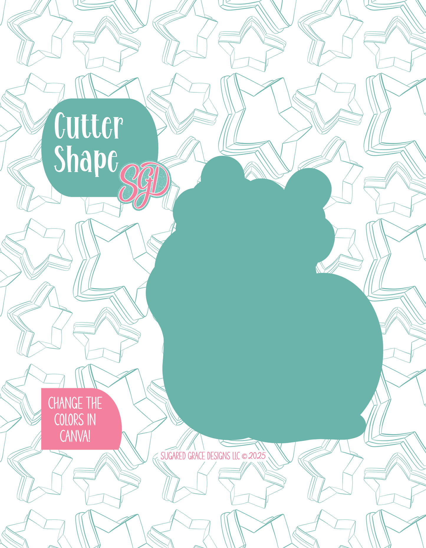 Hippie Snail Cookie Cutter with matching PNG
