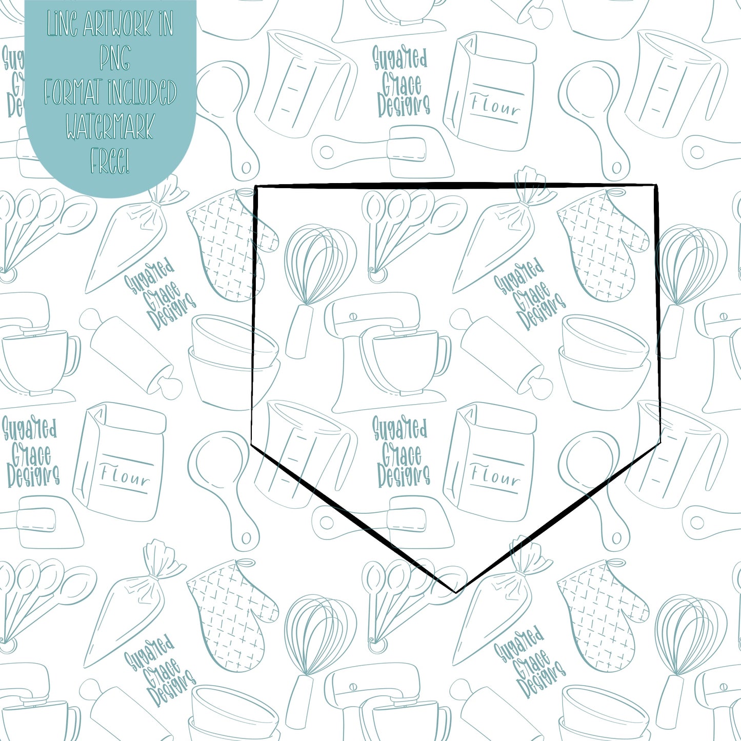 Baseball Home Base Cookie Cutter STL Files for 3D Printing with Matching Printable PNG Images for Edible Ink Printers Including Eddie