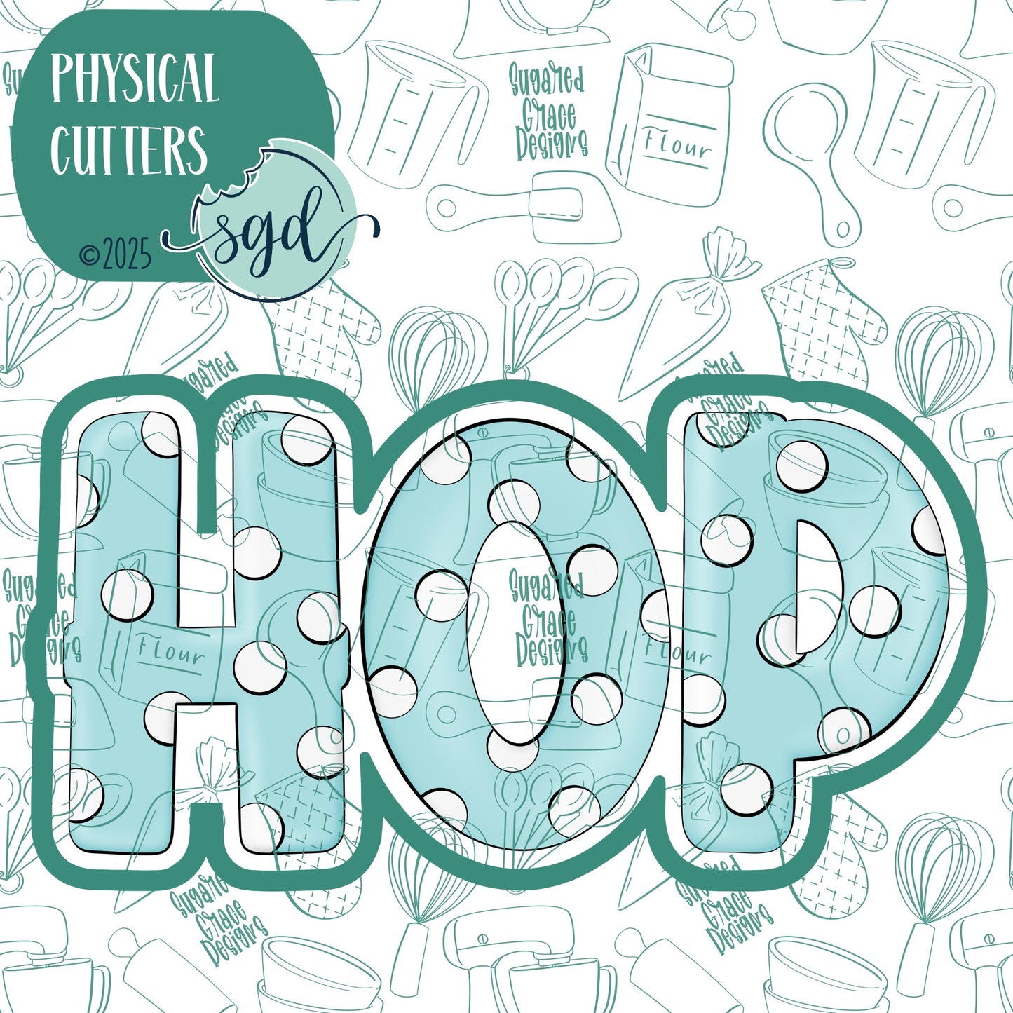 Easter HOP Word Plaque Cookie Cutter with PNG Images to Match - Hand Drawn Graphics for Edible Ink Printers (Copy)