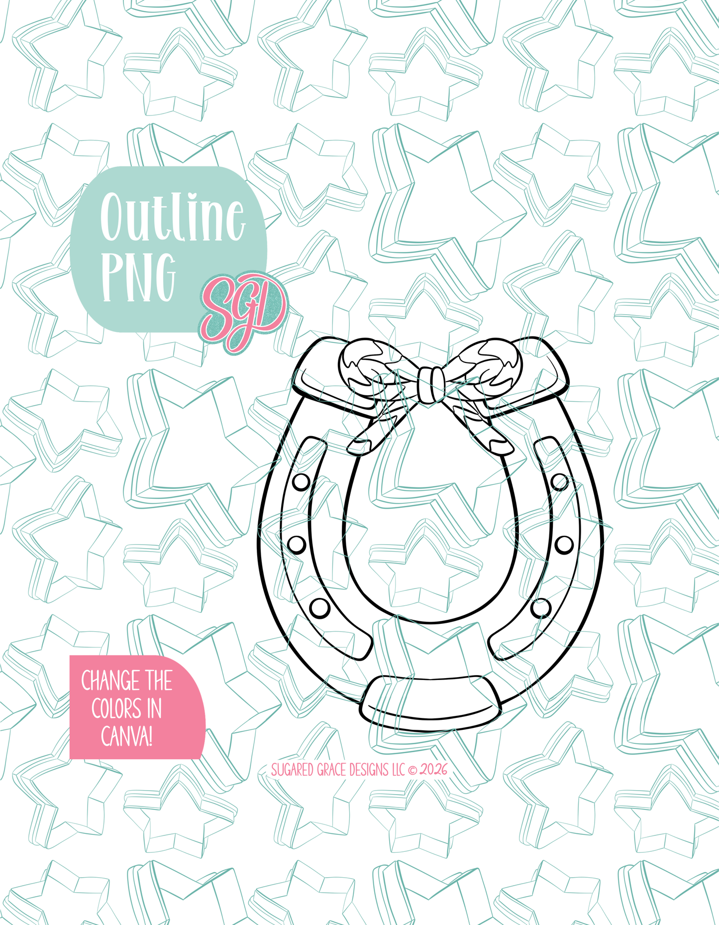 Horse Shoe Cookie Cutter STL and PNG set