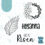 Easter Hosanna Cookie Cutter STL File Set of 4 for 3D Printing with Matching Printable PNG Images for Edible Ink Printers Including Eddie