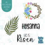 Easter Hosanna Cookie Cutter Set of 4 with Matching PNG Images for Edible Ink Printers Including Eddie