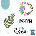 Easter Hosanna Cookie Cutter STL File Set of 4 for 3D Printing with Matching Printable PNG Images for Edible Ink Printers Including Eddie