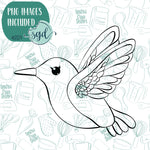 Hummingbird Cookie Cutter with Matching Printable PNG Images for Edible Ink Printers Including Eddie