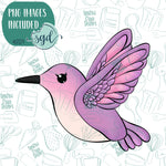 Hummingbird Cookie Cutter with Matching Printable PNG Images for Edible Ink Printers Including Eddie