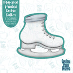 Winter Ice Skate Cookie Cutter with png images for edible ink printers including Eddie