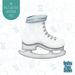 Winter Ice Skate Cookie Cutter with png images for edible ink printers including Eddie