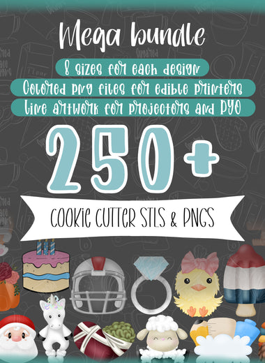 2023 Cookie Cutter STL Mega Bundle with png images to match