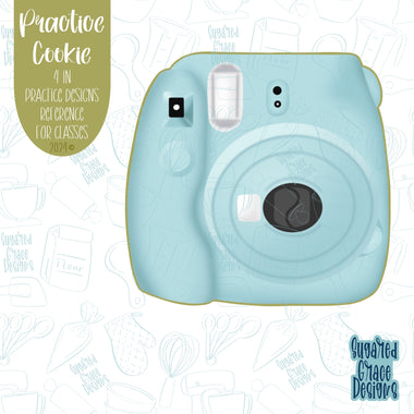 Polaroid Camera Practice Cookie for Perfecting Sugar Cookie Decorating Skills
