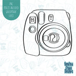 Polaroid Camera Cookie Cutter With Matching PNG Images for Edible Ink Printing Including Eddie