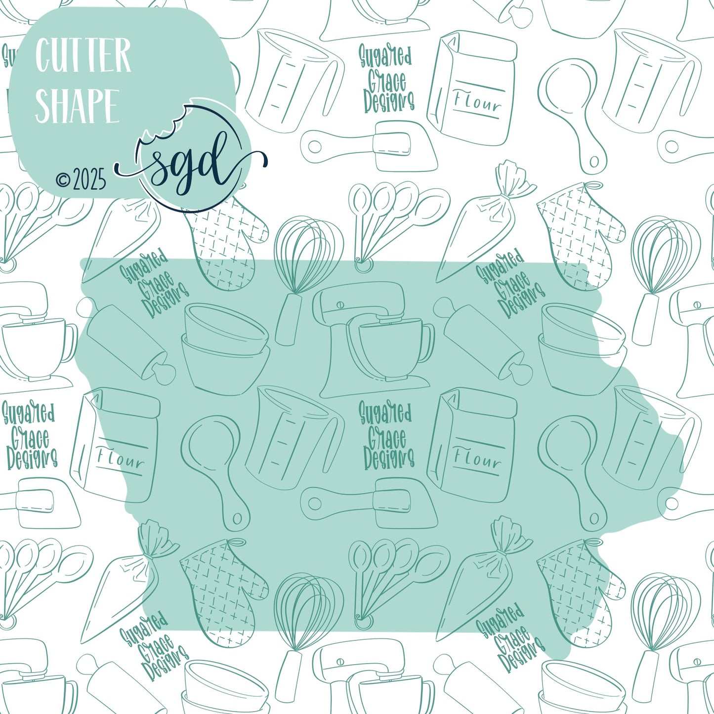 Iowa State Cookie Cutter STL Files with PNG Images to Match - For 3D Printing and Edible Ink Printers