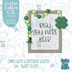 St Patrick's Day Irish Letter Board Cookie Cutter STL Files for 3D Printing with Matching Printable PNG Images for Edible Ink Printers Including Eddie