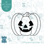 Halloween Jack O Lantern Pumpkin Cookie Cutter with Matching Printable PNG Images for Edible Ink Printers Including Eddie