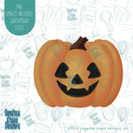 Halloween Jack O Lantern Pumpkin Cookie Cutter with Matching Printable PNG Images for Edible Ink Printers Including Eddie