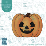 Halloween Jack O Lantern Pumpkin Cookie Cutter with Matching Printable PNG Images for Edible Ink Printers Including Eddie