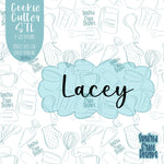 Lacey Plaque Cookie Cutter STL Files for 3D Printing with Matching Printable PNG Images for Edible Ink Printers Including Eddie