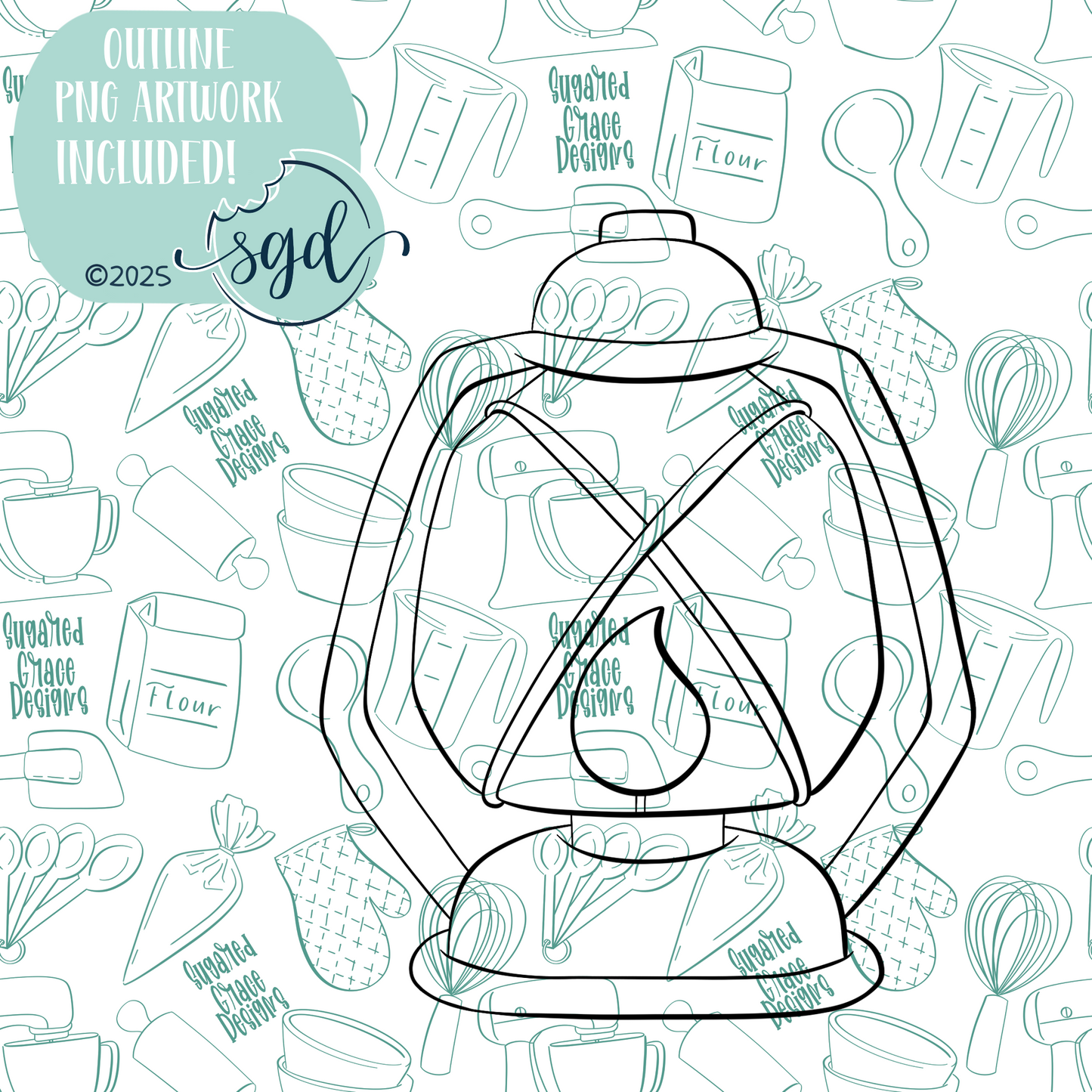 Lantern Cutter STL File with PNG Images to Match - For 3D Printing and Edible Ink Printers