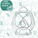 Lantern Cookie Cutter with PNG Images to Match - Hand Drawn Graphics for Edible Ink Printers