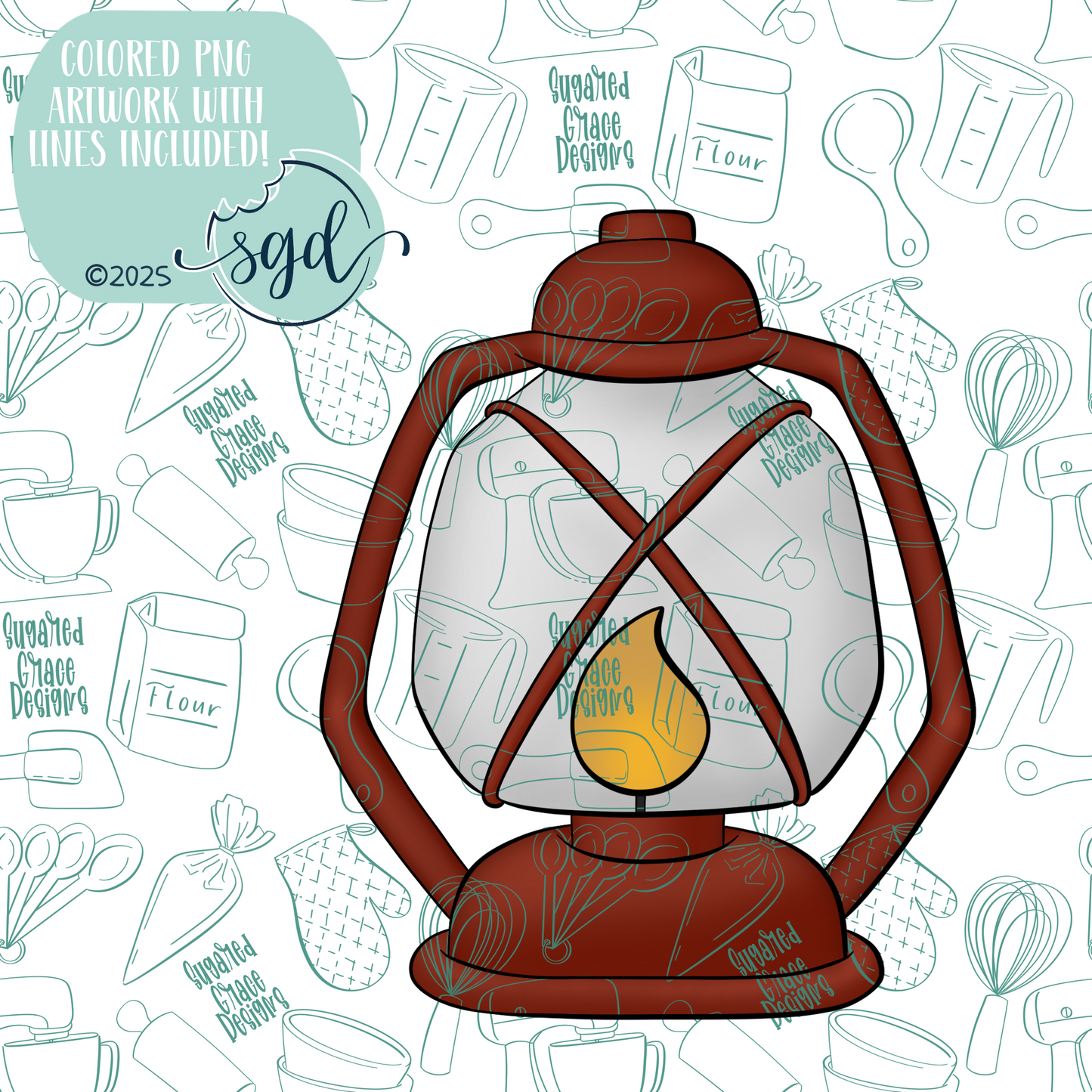Lantern Cutter STL File with PNG Images to Match - For 3D Printing and Edible Ink Printers