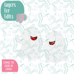 Laughing Ghouls Cookie Cutter with PNG Images to Match - Hand Drawn Graphics for Edible Ink Printers