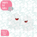 Laughing Ghouls PNG Image Set for Edible Ink Printers - Hand Drawn Editable Graphics