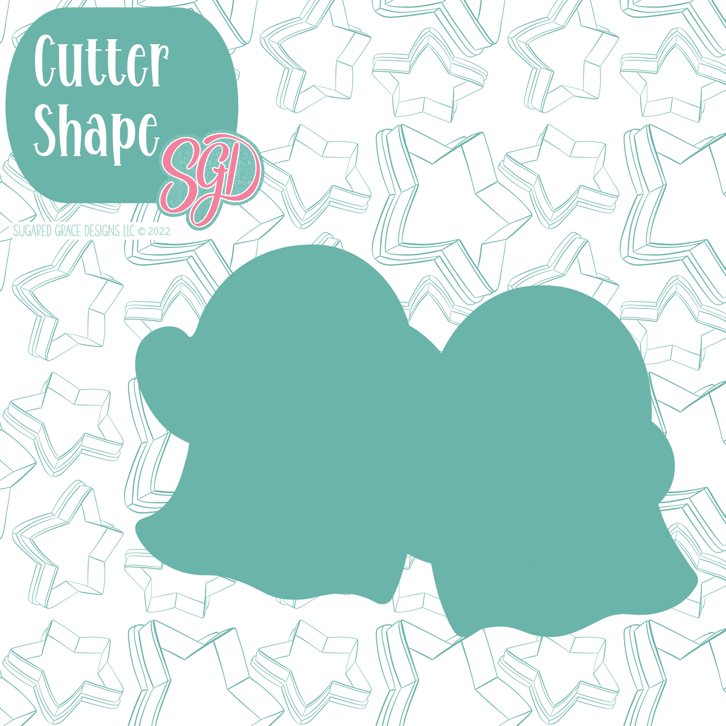 Laughing Ghouls Cookie Cutter with PNG Images to Match - Hand Drawn Graphics for Edible Ink Printers