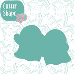 Laughing Ghouls Cookie Cutter with PNG Images to Match - Hand Drawn Graphics for Edible Ink Printers
