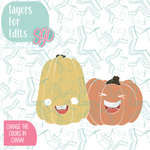 Laughing Squash Cookie Cutter STL File with PNG Images to Match - For 3D Printing and Edible Ink Printers