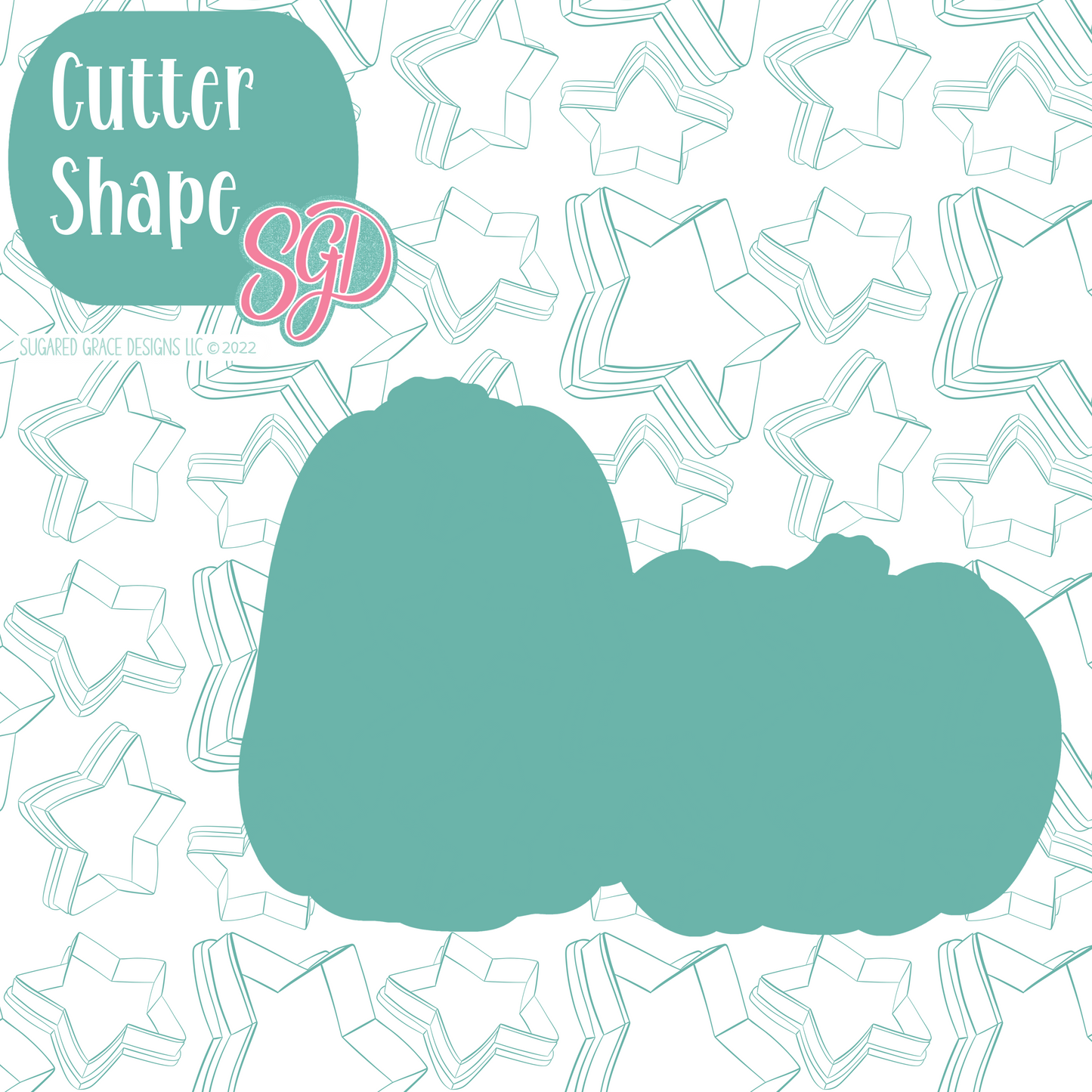 Laughing Squash Cookie Cutter with PNG Images to Match - Hand Drawn Graphics for Edible Ink Printers