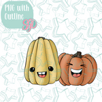Laughing Squash Cookie Cutter STL File with PNG Images to Match - For 3D Printing and Edible Ink Printers