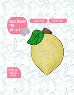 Lemon PNG Image Set for Edible Ink Printers - Hand Drawn Editable Graphics