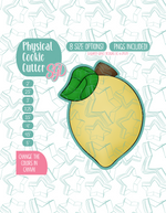 Lemon Cookie Cutter Plaque with PNG Images to Match - Hand Drawn Graphics for Edible Ink Printers