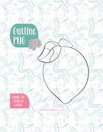 Lemon Cookie Cutter Plaque with PNG Images to Match - Hand Drawn Graphics for Edible Ink Printers