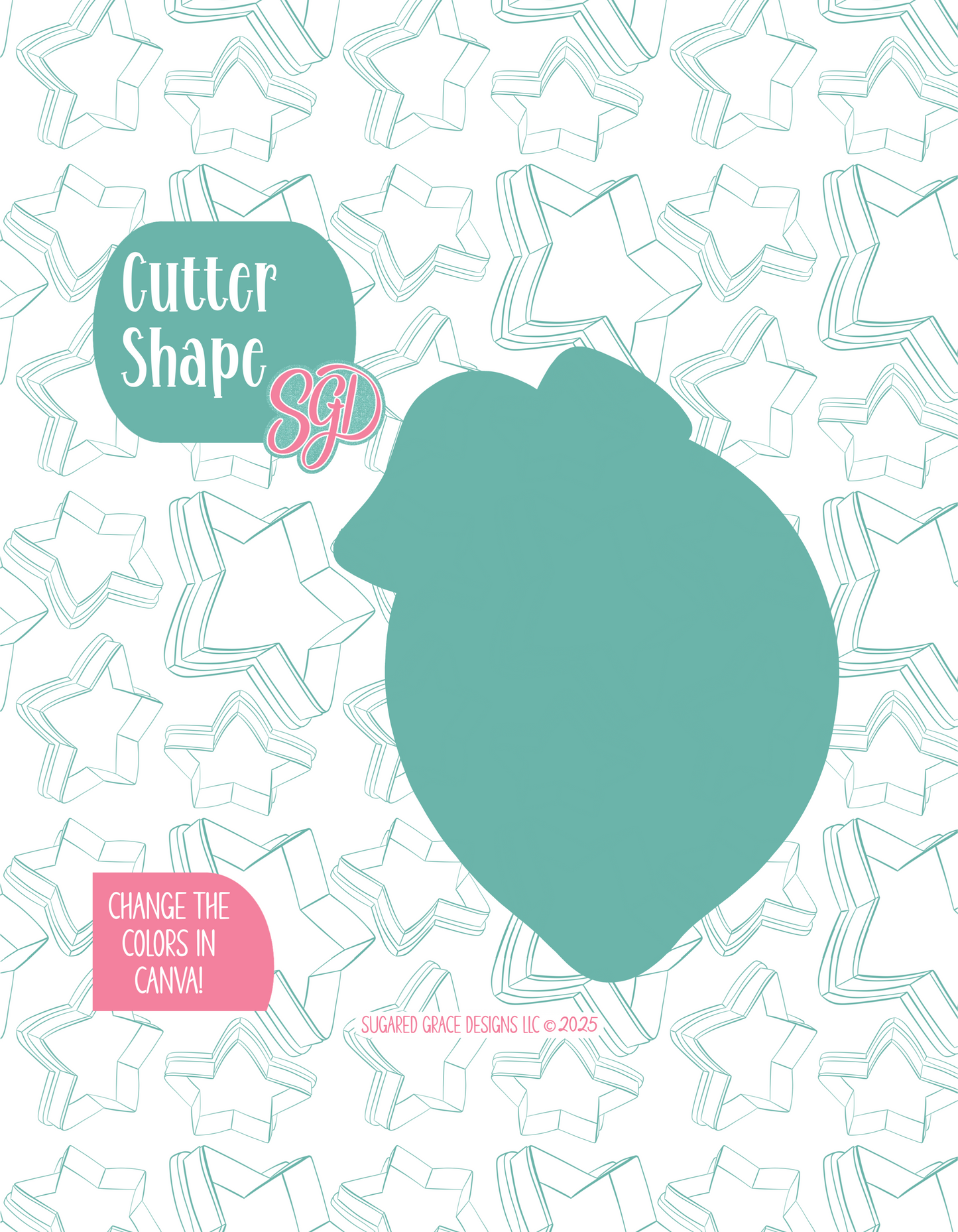 Lemon Cookie Cutter Plaque with PNG Images to Match - Hand Drawn Graphics for Edible Ink Printers