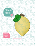 Lemon Cookie Cutter Plaque with PNG Images to Match - Hand Drawn Graphics for Edible Ink Printers