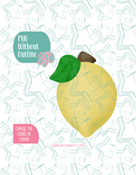 Lemon Cookie Cutter Plaque with PNG Images to Match - Hand Drawn Graphics for Edible Ink Printers
