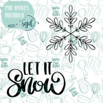 Let It Snow Cookie Cutter STL Files Set of 2 with PNG Images to Match - For 3D Printing and Edible Ink Printers