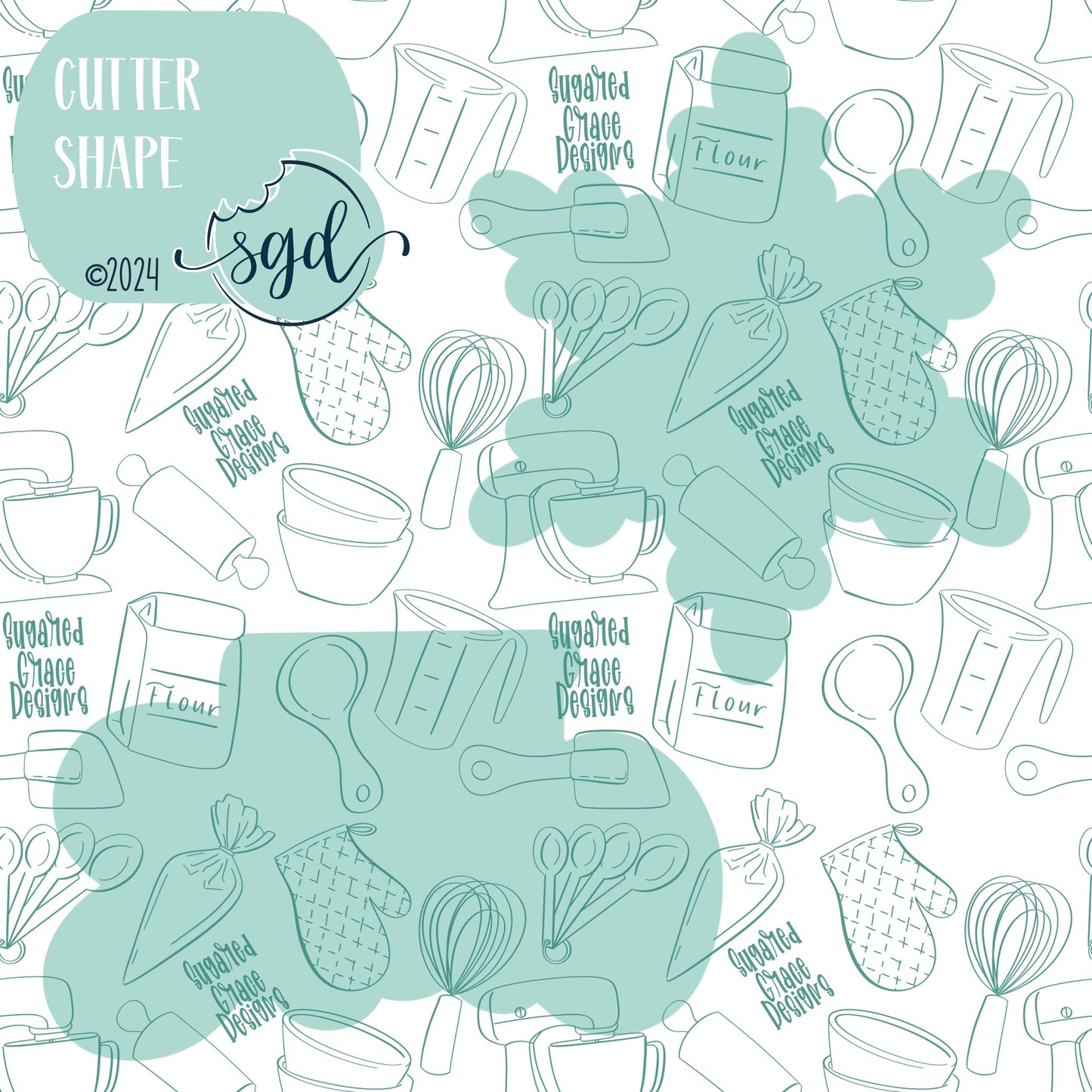 Let It Snow Cookie Cutter STL Files Set of 2 with PNG Images to Match - For 3D Printing and Edible Ink Printers