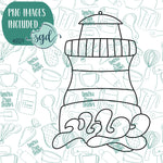 Lighthouse Cookie Cutter with PNG Images to Match - Hand Drawn Graphics for Edible Ink Printers